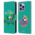 thumbnail image 1 of Head Case Designs Officially Licensed Peanuts Snoopy Aloha Disco Tropical Surf Leather Book Wallet Case Cover Compatible with Apple iPhone 14 Pro Max, 1 of 6
