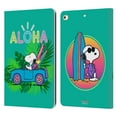 thumbnail image 1 of Head Case Designs Officially Licensed Peanuts Snoopy Aloha Disco Tropical Surf Leather Book Wallet Case Cover Compatible with Apple iPad 9.7 2017 / iPad 9.7 2018, 1 of 6