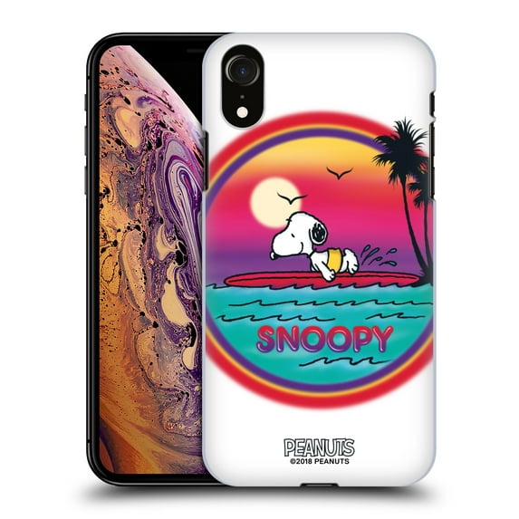 Head Case Designs Officially Licensed Peanuts Snoopy Boardwalk Airbrush Beach Surf Hard Back Case Compatible with Apple iPhone XR