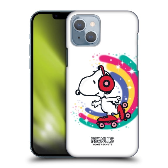Head Case Designs Officially Licensed Peanuts Snoopy Boardwalk Airbrush Colourful Skating Hard Back Case Compatible with Apple iPhone 14