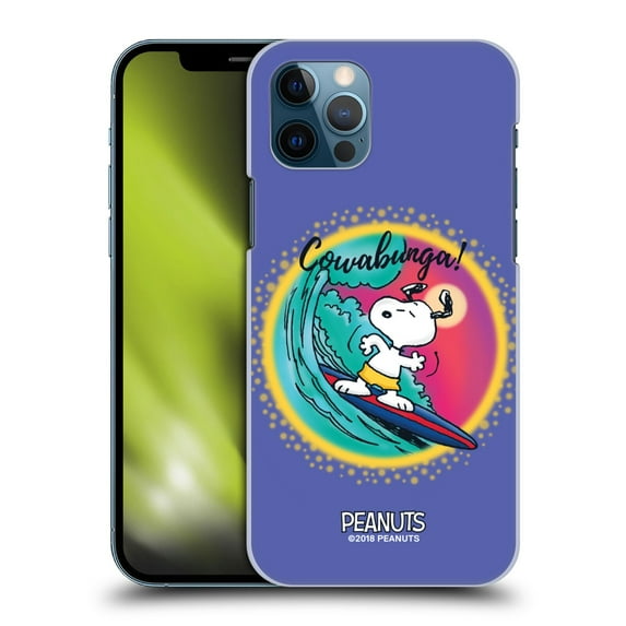 Head Case Designs Officially Licensed Peanuts Snoopy Boardwalk Airbrush Cowabunga Surf Hard Back Case Compatible with Apple iPhone 12 / iPhone 12 Pro