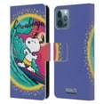 thumbnail image 1 of Head Case Designs Officially Licensed Peanuts Snoopy Boardwalk Airbrush Cowabunga Surf Leather Book Wallet Case Cover Compatible with Apple iPhone 12 / iPhone 12 Pro, 1 of 6