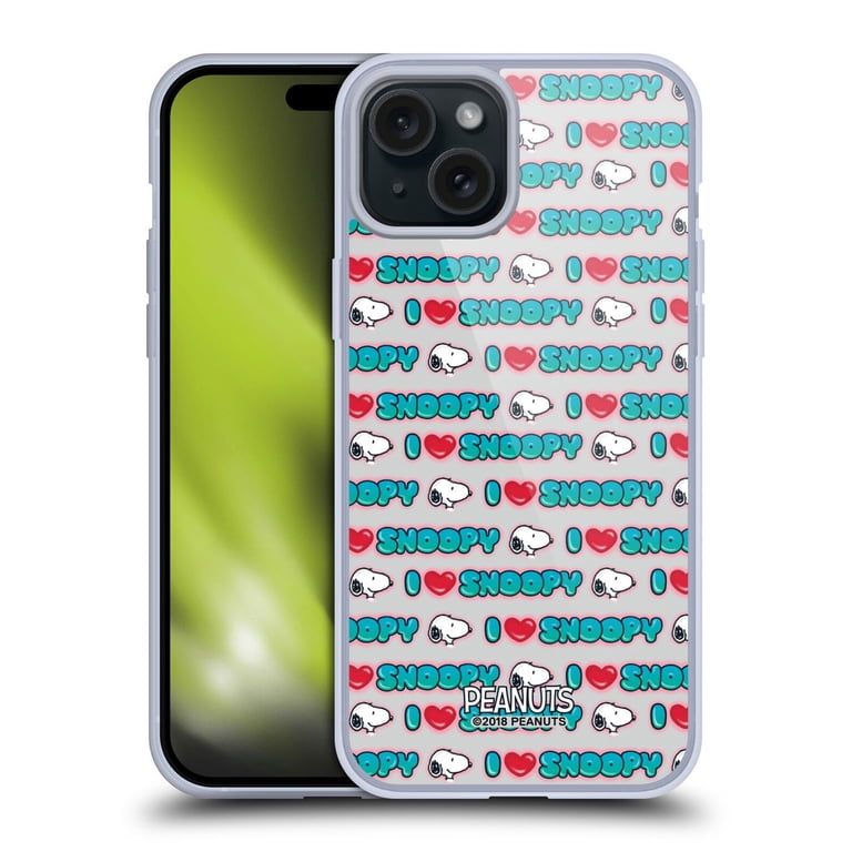 Head Case Designs Peanuts Snoopy Boardwalk Airbrush I Love Pattern Soft Gel  Case for Apple iPhone 15 Plus - Walmart.com
