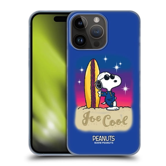 Head Case Designs Officially Licensed Peanuts Snoopy Boardwalk Airbrush Joe Cool Surf Hard Back Case Compatible with Apple iPhone 15 Pro Max