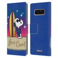 thumbnail image 1 of Head Case Designs Officially Licensed Peanuts Snoopy Boardwalk Airbrush Joe Cool Surf Leather Book Wallet Case Cover Compatible with Samsung Samsung Galaxy Note8 / Note 8, 1 of 1