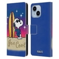 thumbnail image 1 of Head Case Designs Officially Licensed Peanuts Snoopy Boardwalk Airbrush Joe Cool Surf Leather Book Wallet Case Cover Compatible with Apple iPhone 14 Plus, 1 of 6