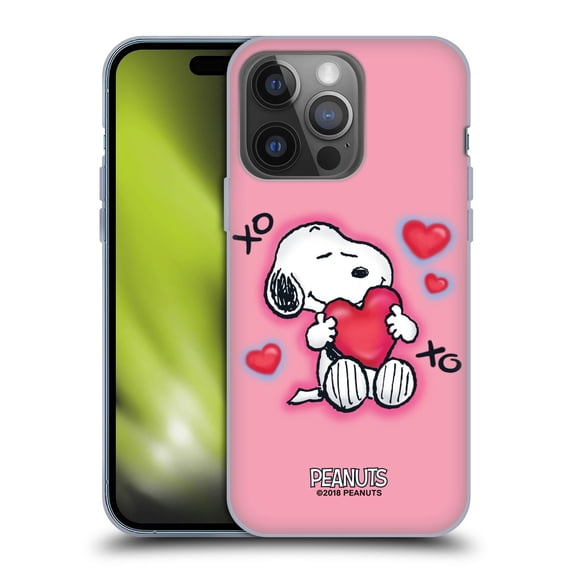 Head Case Designs Officially Licensed Peanuts Snoopy Boardwalk Airbrush XOXO Soft Gel Case Compatible with Apple iPhone 14 Pro