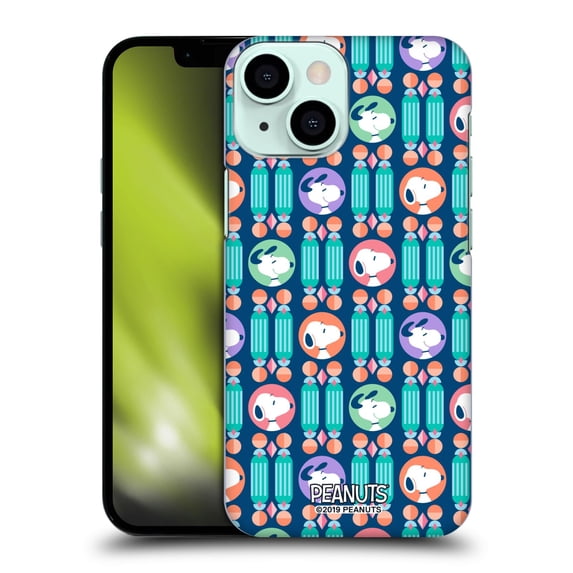 Head Case Designs Officially Licensed Peanuts Snoopy Deco Dreams Blue Pattern Hard Back Case Compatible with Apple iPhone 13 Mini