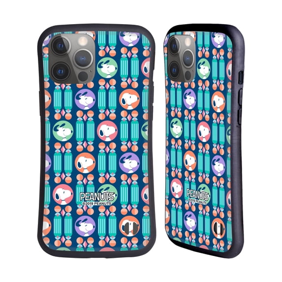Head Case Designs Officially Licensed Peanuts Snoopy Deco Dreams Blue Pattern Hybrid Case Compatible with Apple iPhone 14 Pro Max