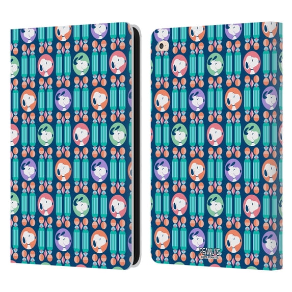 Head Case Designs Officially Licensed Peanuts Snoopy Deco Dreams Blue Pattern Leather Book Wallet Case Cover Compatible with Apple iPad Air 2 (2014)