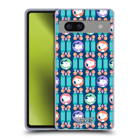 Head Case Designs Officially Licensed Peanuts Snoopy Deco Dreams Blue Pattern Soft Gel Case Compatible with Google Pixel 7a