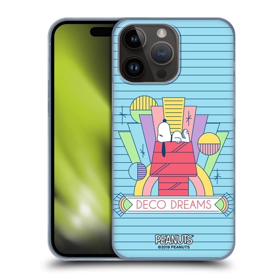 Head Case Designs Officially Licensed Peanuts Snoopy Deco Dreams House Dreams Hard Back Case Compatible with Apple iPhone 15 Pro Max