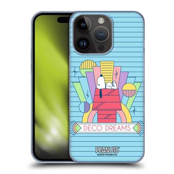 Head Case Designs Officially Licensed Peanuts Snoopy Deco Dreams House Dreams Hard Back Case Compatible with Apple iPhone 15 Pro