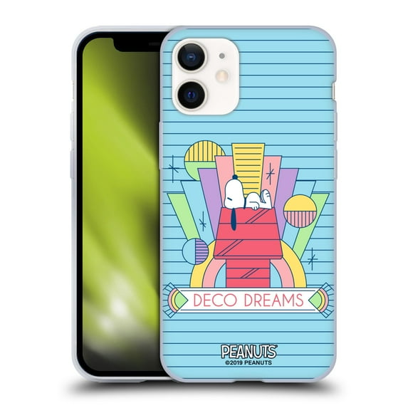 Head Case Designs Officially Licensed Peanuts Snoopy Deco Dreams House Dreams Soft Gel Case Compatible with Apple iPhone 12 Mini