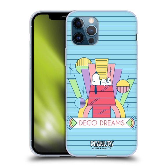 Head Case Designs Officially Licensed Peanuts Snoopy Deco Dreams House Dreams Soft Gel Case Compatible with Apple iPhone 12 / iPhone 12 Pro