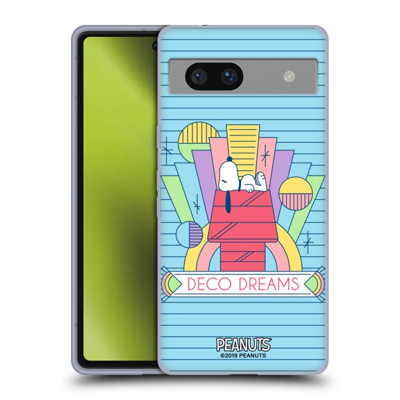 Head Case Designs Officially Licensed Peanuts Snoopy Deco Dreams House Dreams Soft Gel Case Compatible with Google Pixel 7a