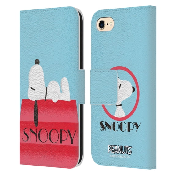 Head Case Designs Officially Licensed Peanuts Snoopy Deco Dreams House Leather Book Wallet Case Cover Compatible with Apple iPhone 7 / 8 / SE 2020 & 2022