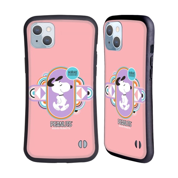 Head Case Designs Officially Licensed Peanuts Snoopy Deco Dreams Pastels Hybrid Case Compatible with Apple iPhone 14 Plus