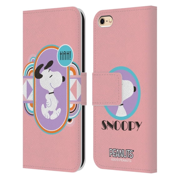 Head Case Designs Officially Licensed Peanuts Snoopy Deco Dreams Pastels Leather Book Wallet Case Cover Compatible with Apple iPhone 6 / iPhone 6s