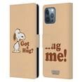 thumbnail image 1 of Head Case Designs Officially Licensed Peanuts Snoopy Hug Got A Hug Leather Book Wallet Case Cover Compatible with Apple iPhone 12 Pro Max, 1 of 6