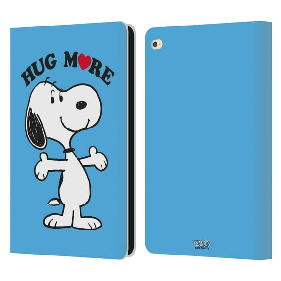 Head Case Designs Officially Licensed Peanuts Snoopy Hug More Leather Book Wallet Case Cover Compatible with Apple iPad Air 2 (2014)