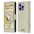 thumbnail image 1 of Head Case Designs Officially Licensed Peanuts Snoopy Hug Warm Leather Book Wallet Case Cover Compatible with Apple iPhone 14 Pro Max, 1 of 6