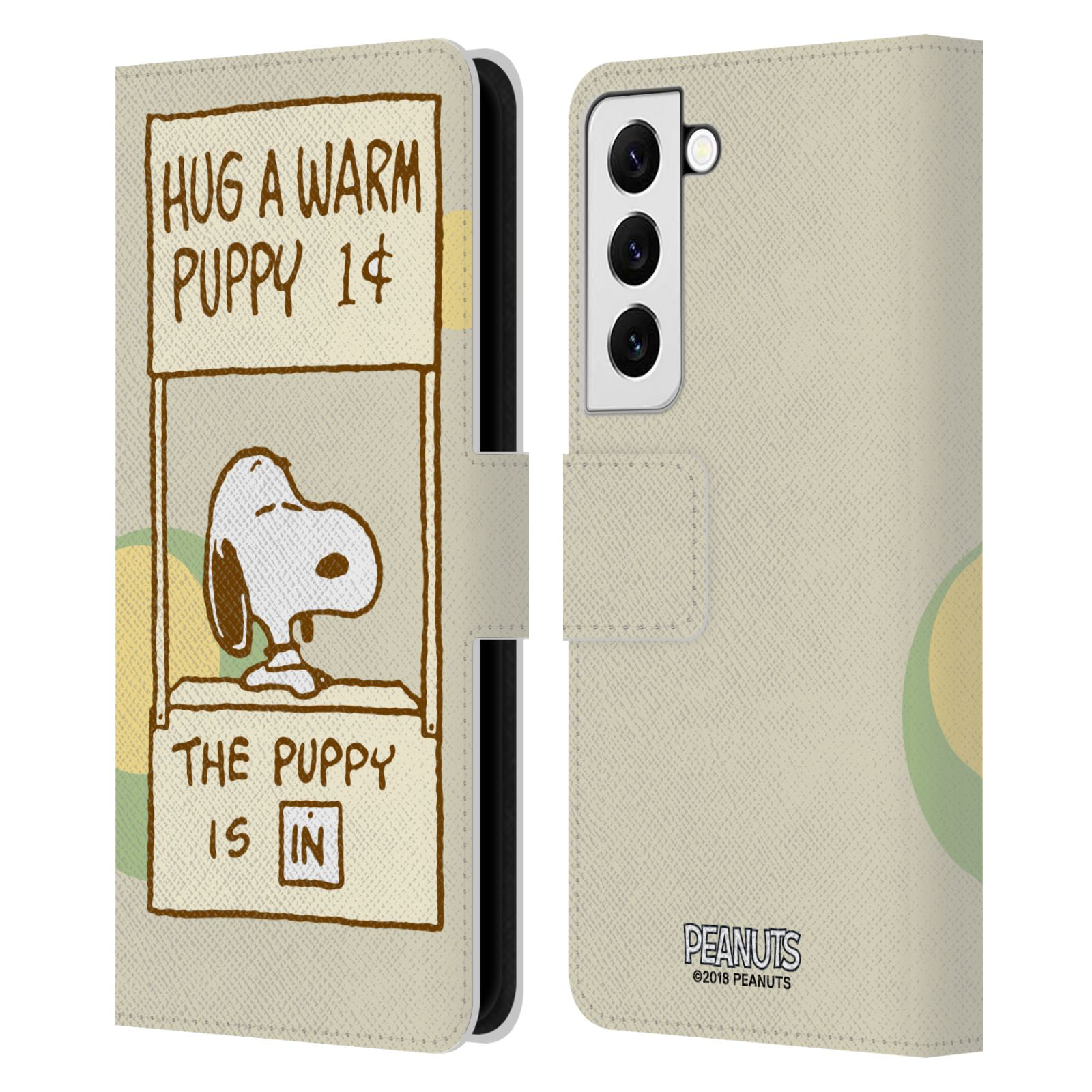 Head Case Designs Officially Licensed Peanuts Snoopy Hug Warm Leather Book  Wallet Case Cover Compatible with Samsung Galaxy S22 5G 