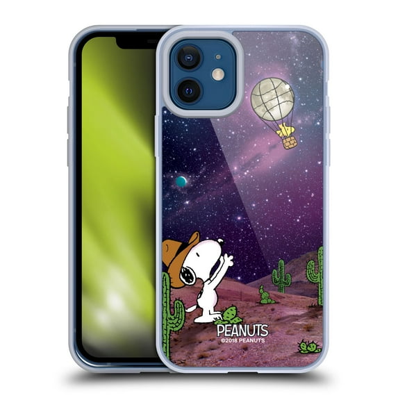 Head Case Designs Officially Licensed Peanuts Snoopy Space Cowboy Nebula Balloon Woodstock Soft Gel Case Compatible with Apple iPhone 12 / iPhone 12 Pro