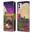 thumbnail image 1 of Head Case Designs Officially Licensed Peanuts Snoopy Space Cowboy Nebula Cactus Needles Leather Book Wallet Case Cover Compatible with Apple iPhone 11, 1 of 6