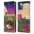 thumbnail image 1 of Head Case Designs Officially Licensed Peanuts Snoopy Space Cowboy Nebula Cactus Needles Leather Book Wallet Case Cover Compatible with Apple iPhone 12 Pro Max, 1 of 6