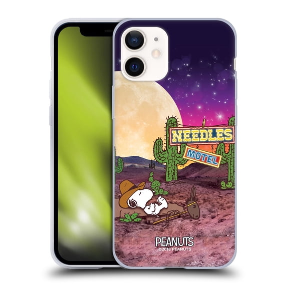Head Case Designs Officially Licensed Peanuts Snoopy Space Cowboy Nebula Cactus Needles Soft Gel Case Compatible with Apple iPhone 12 Mini
