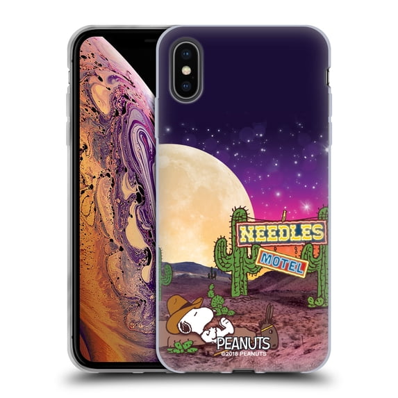 Head Case Designs Officially Licensed Peanuts Snoopy Space Cowboy Nebula Cactus Needles Soft Gel Case Compatible with Apple iPhone XS Max