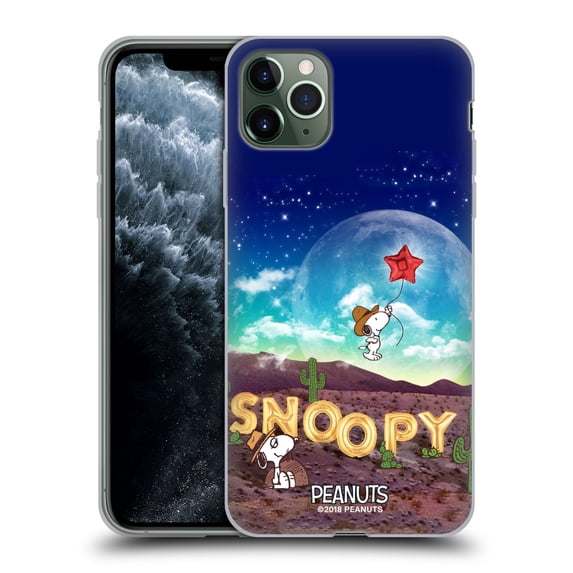 Head Case Designs Officially Licensed Peanuts Snoopy Space Cowboy Nebula Fly Balloon Soft Gel Case Compatible with Apple iPhone 11 Pro Max