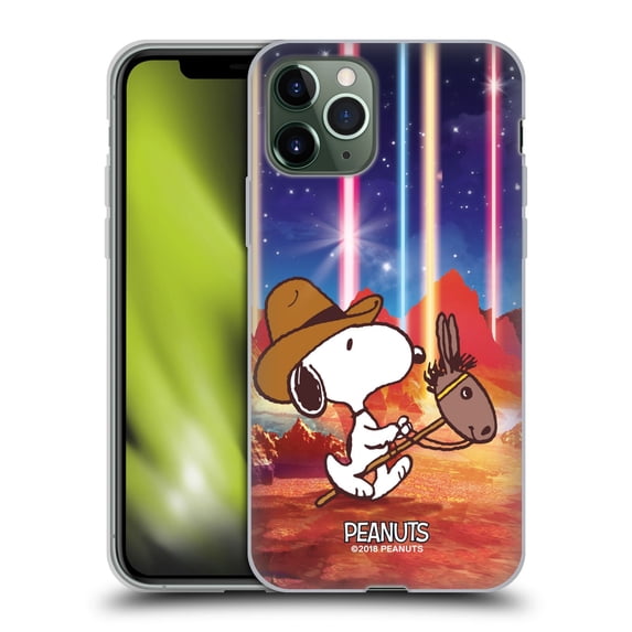 Head Case Designs Officially Licensed Peanuts Snoopy Space Cowboy Nebula Horse Riding Soft Gel Case Compatible with Apple iPhone 11 Pro