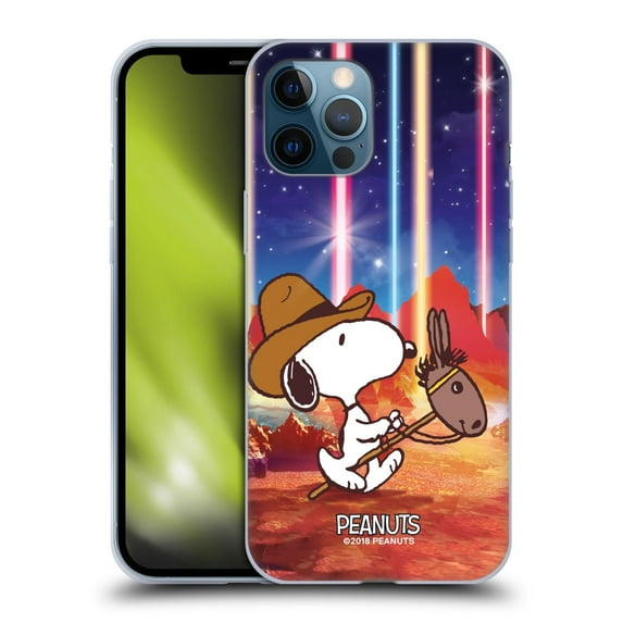 Head Case Designs Officially Licensed Peanuts Snoopy Space Cowboy Nebula Horse Riding Soft Gel Case Compatible with Apple iPhone 12 Pro Max