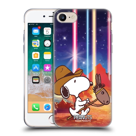 Head Case Designs Officially Licensed Peanuts Snoopy Space Cowboy Nebula Horse Riding Soft Gel Case Compatible with Apple iPhone 7 / 8 / SE 2020 & 2022
