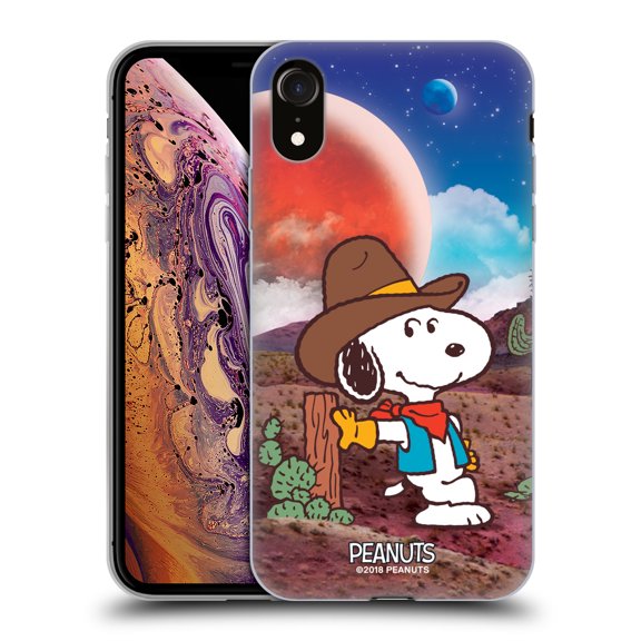 Head Case Designs Officially Licensed Peanuts Snoopy Space Cowboy Nebula Ranger Soft Gel Case Compatible with Apple iPhone XR