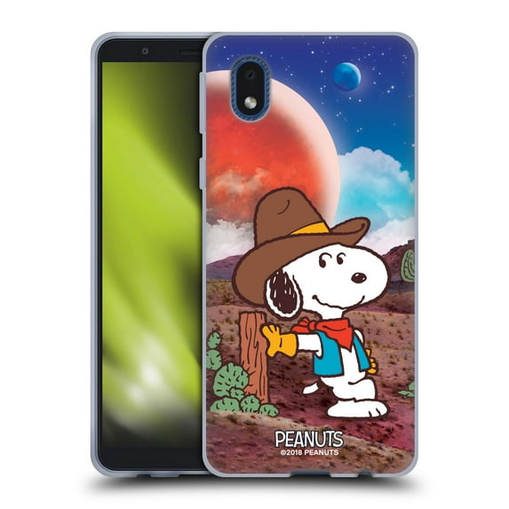 Head Case Designs Officially Licensed Peanuts Snoopy Space Cowboy Nebula Ranger Soft Gel Case Compatible with Samsung Galaxy A01 Core (2020)