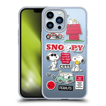 Head Case Designs Officially Licensed Peanuts Trends Snoopy Sticker Print Soft Gel Case Compatible with Apple iPhone 13 Pro Max