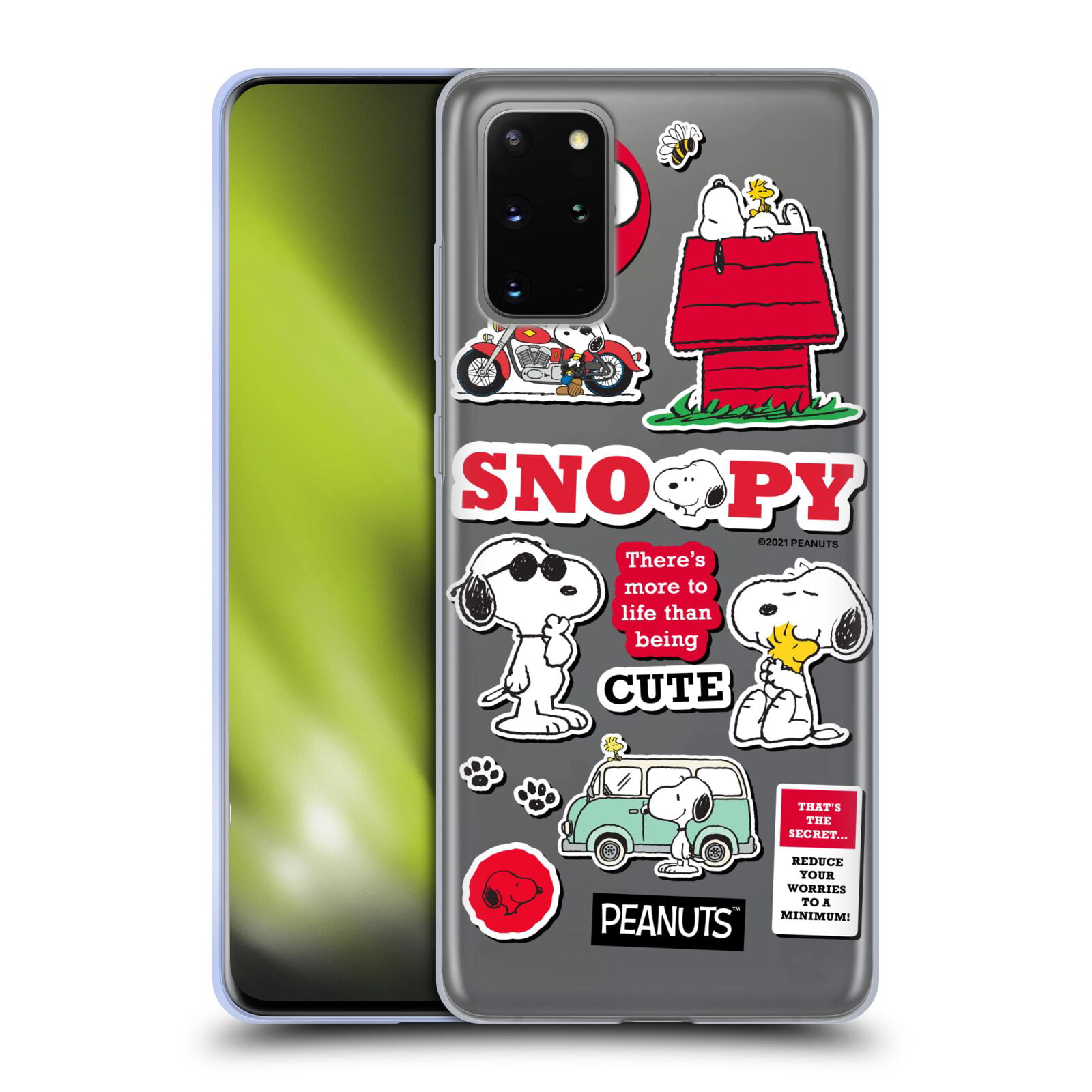 Head Case Designs Officially Licensed Peanuts Trends Snoopy Sticker Print  Soft Gel Case Compatible with Samsung Galaxy S20+ / S20+ 5G 