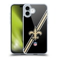 thumbnail image 1 of Head Case Designs NFL New Orleans Saints Logo Stripes Soft Gel Case for Apple iPhone 16 Plus, 1 of 7