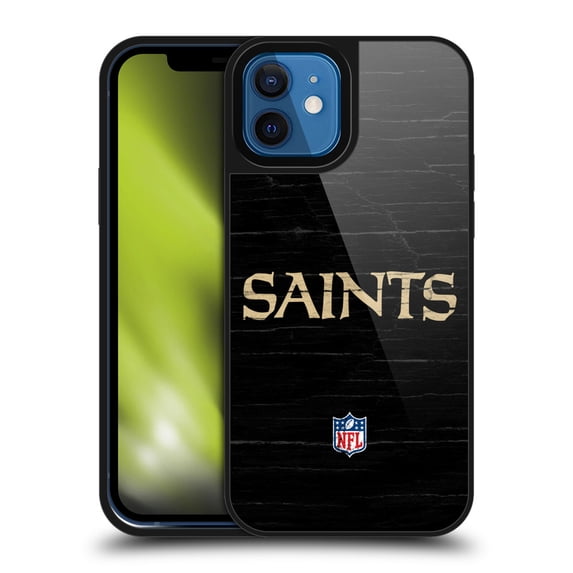 Head Case Designs NFL New Orleans Saints Logo Distressed Look Gel Armour Case For Apple iPhone 12 / iPhone 12 Pro