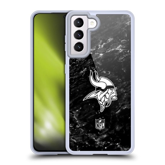 Head Case Designs NFL Minnesota Vikings Artwork Marble Soft Gel Case for Samsung Galaxy S21 5G