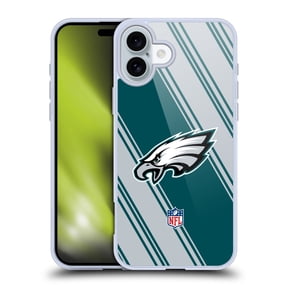 Head Case Designs NFL Philadelphia Eagles Artwork Stripes Soft Gel Case for Apple iPhone 16 Plus
