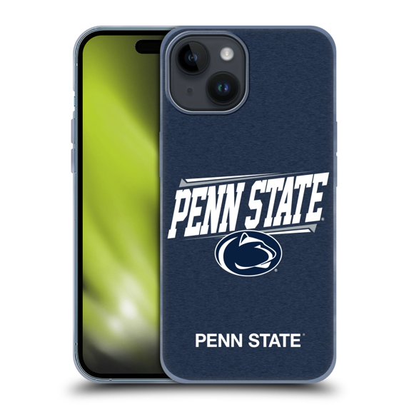 Head Case Designs Officially Licensed Pennsylvania State University PSU The Pennsylvania State University Double Bar Soft Gel Case Compatible with Apple iPhone 15