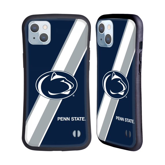 Head Case Designs Officially Licensed Pennsylvania State University PSU The Pennsylvania State University Stripes Hybrid Case Compatible with Apple iPhone 14 Plus