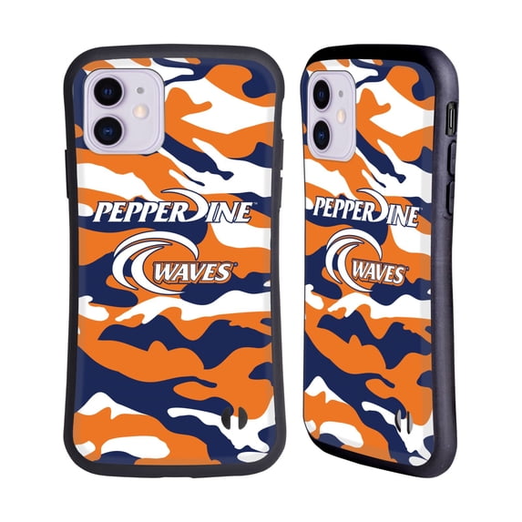 Head Case Designs Officially Licensed Pepperdine University Pepperdine University Art Camou Hybrid Case Compatible with Apple iPhone 11