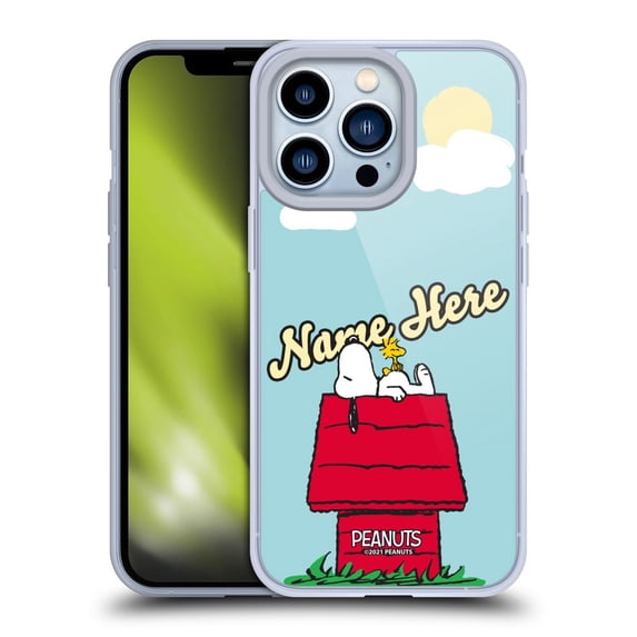 Head Case Designs Custom Customised Personalised Peanuts Art Snoopy & Woodstock Soft Gel Case for Apple iPhone 13 Pro