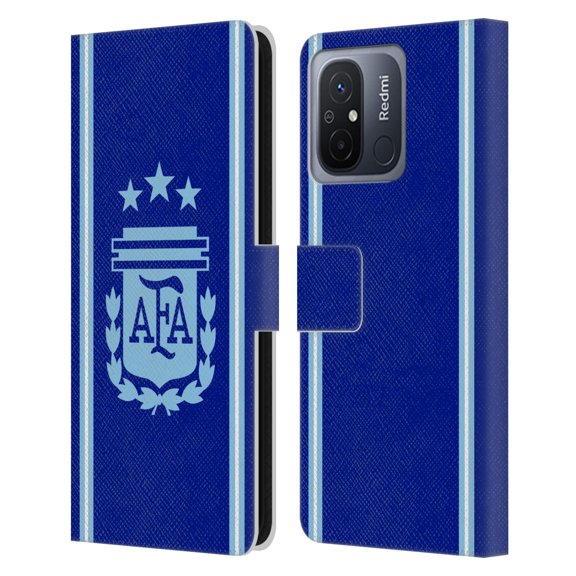 Head Case Designs Officially Licensed Argentina National Football Team 2024/25 Crest Kit Away Leather Wallet Case Compatible with Xiaomi Redmi 12C