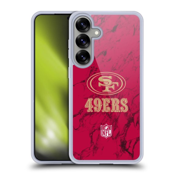 Head Case Designs NFL San Francisco 49ers Graphics Coloured Marble Soft Gel Case for Samsung Galaxy S25+